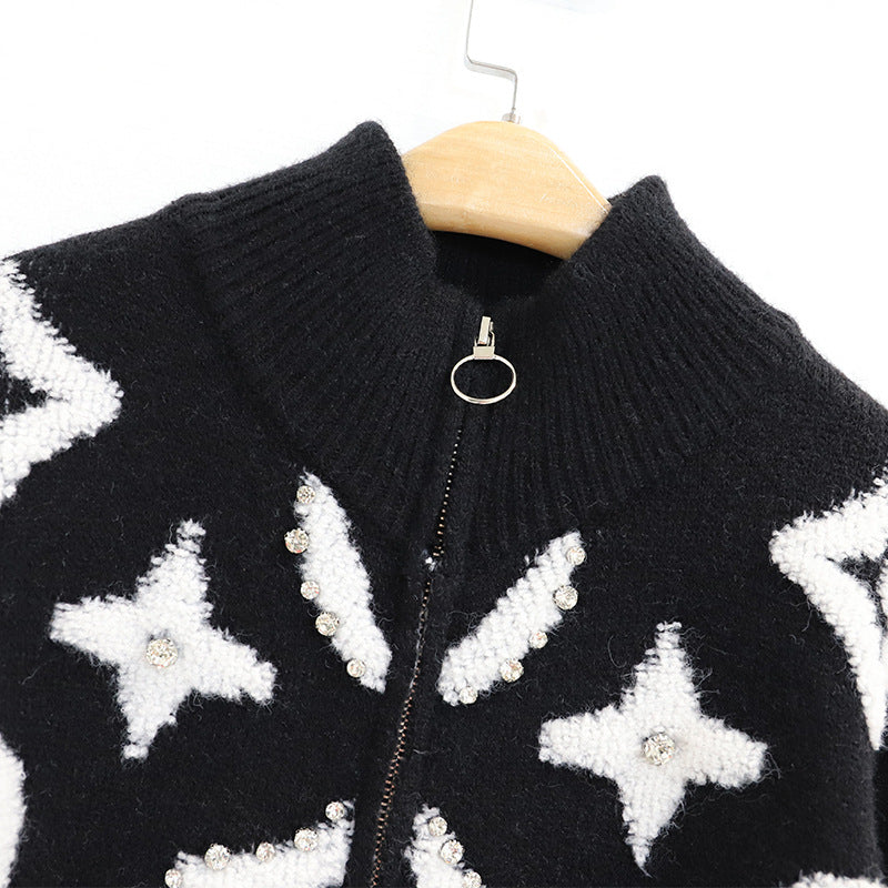 Fashion Embroidered Knit Jacket 1025090208