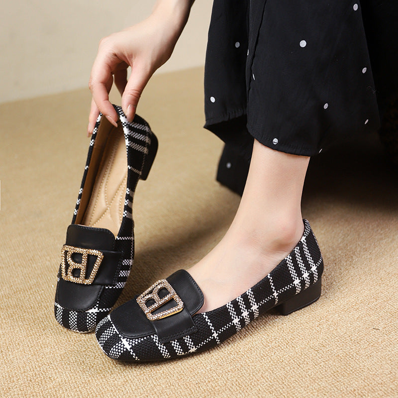 Versatile flat shoes with low-cut toe 1025090903