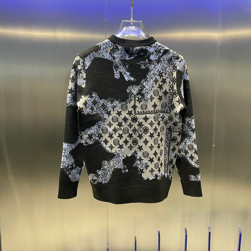 Casual Crew Neck Knit Sweater for Men 1025082905