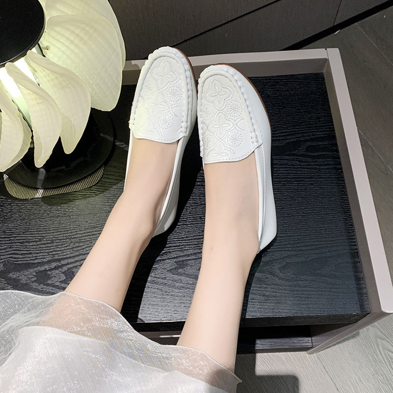 Fashion Round-Toe Low-Heel Loafers 1025090904