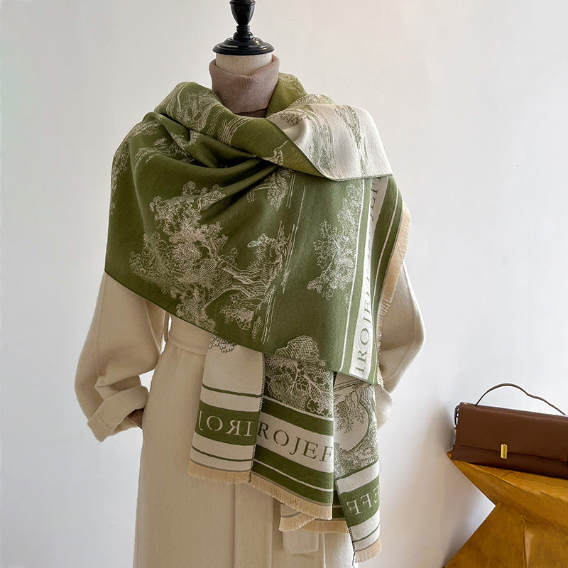 New thick jacquard scarf 1025082218