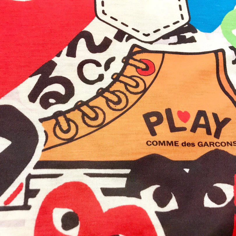 PLAY Full Printed Peach Heart T-Shirt 1025042310