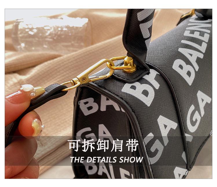 High-grade Texture Letter Hourglass Bag Single-shoulder Portable Crossbody Fashion Bag 1024041102