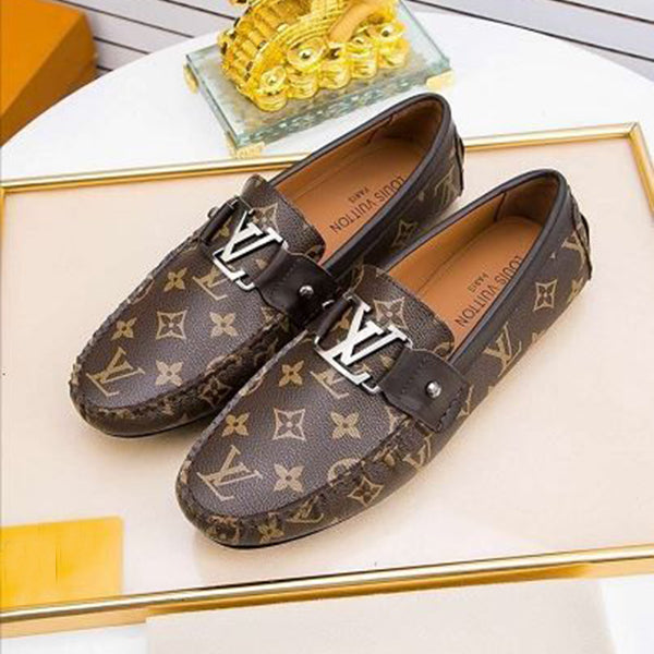 Classic Leather Up Dress Shoes Loafer Slip-On Shoe V107