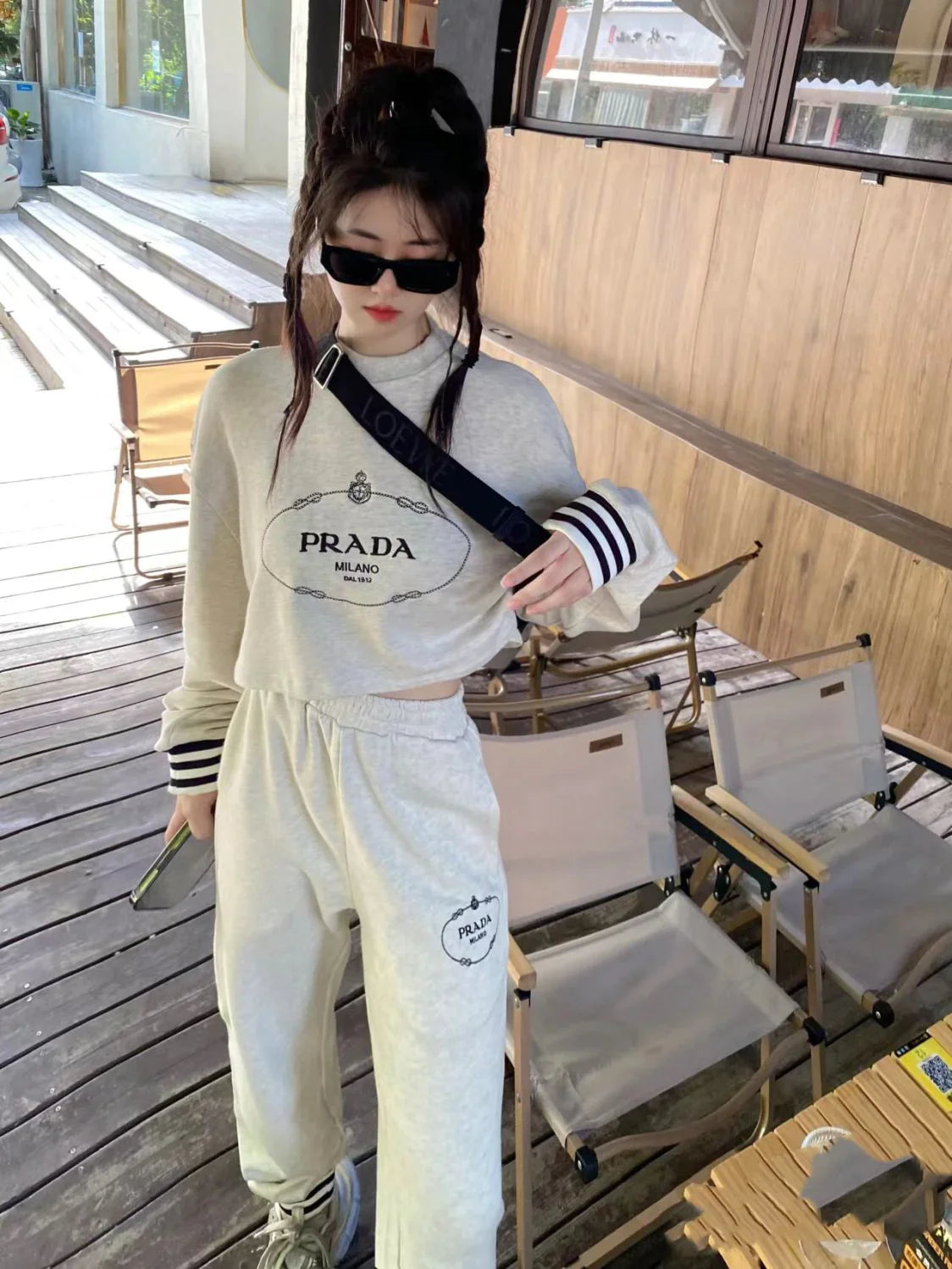 Casual Versatile Long Sleeved Set Hooded 1024022621