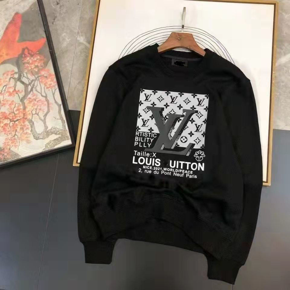 Autumn and winter new letter classic round neck sweater print loose 120806