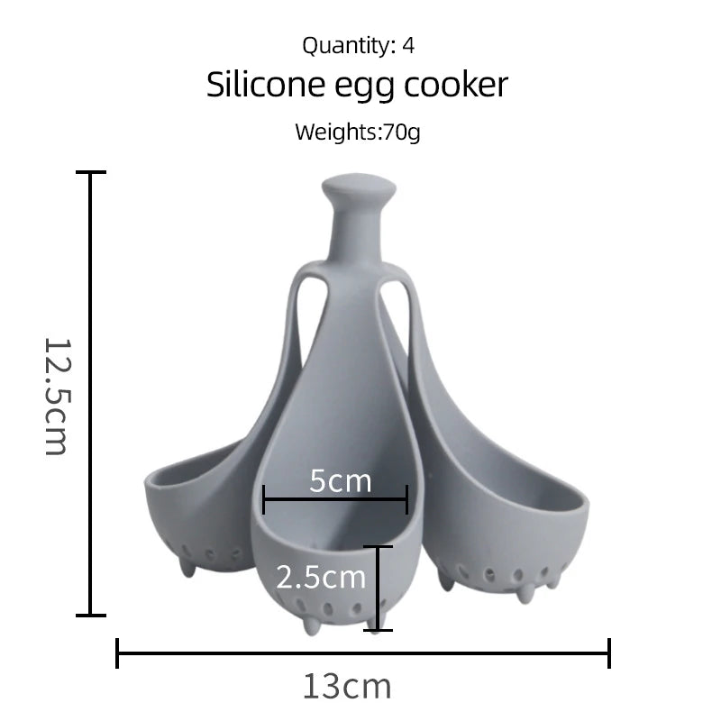 High Quality Silicone Egg Holder Not Stick High Temperature Resistant Safe Cooking Boiled Food Storage Container