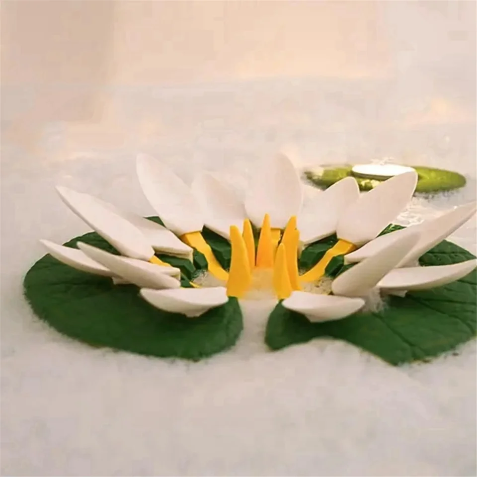 Highly Recommended.Luxurious Floating Lotus Bath Glass Holder with Wine Bottle Holder