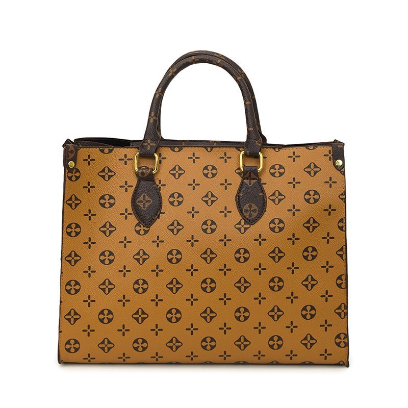 New old flower commuter texture large capacity tote bag