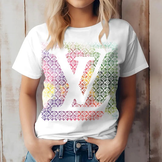 New fashion and versatile printed short sleeves 3D1024051118