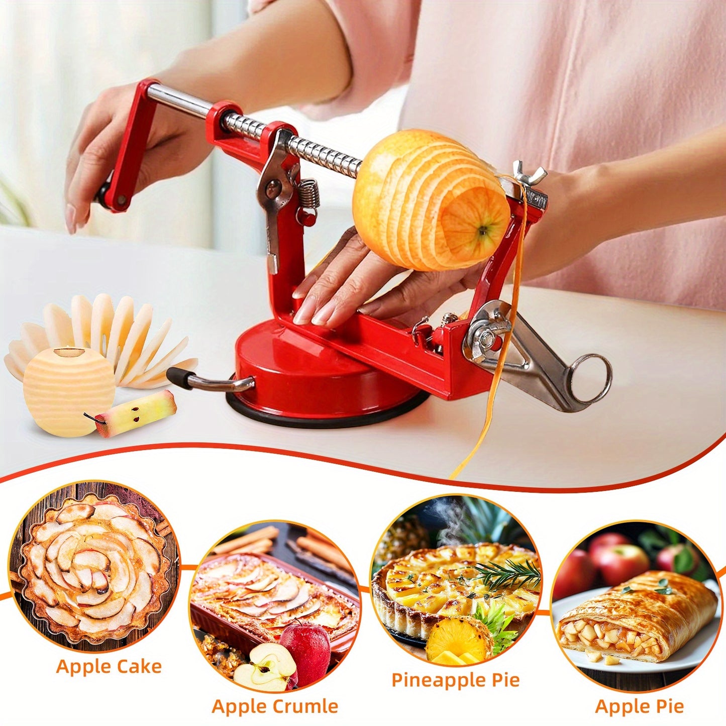 Apple Slicing & Coring 3-in-1 Heavy Duty Peeler