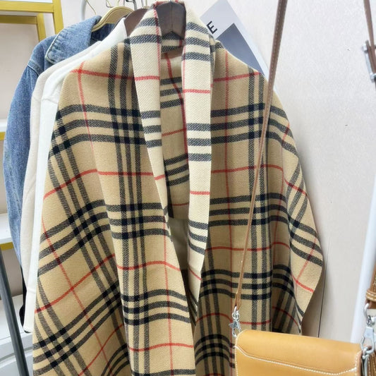 Versatile Cashmere Reversible Fringe Scarf 1025090216