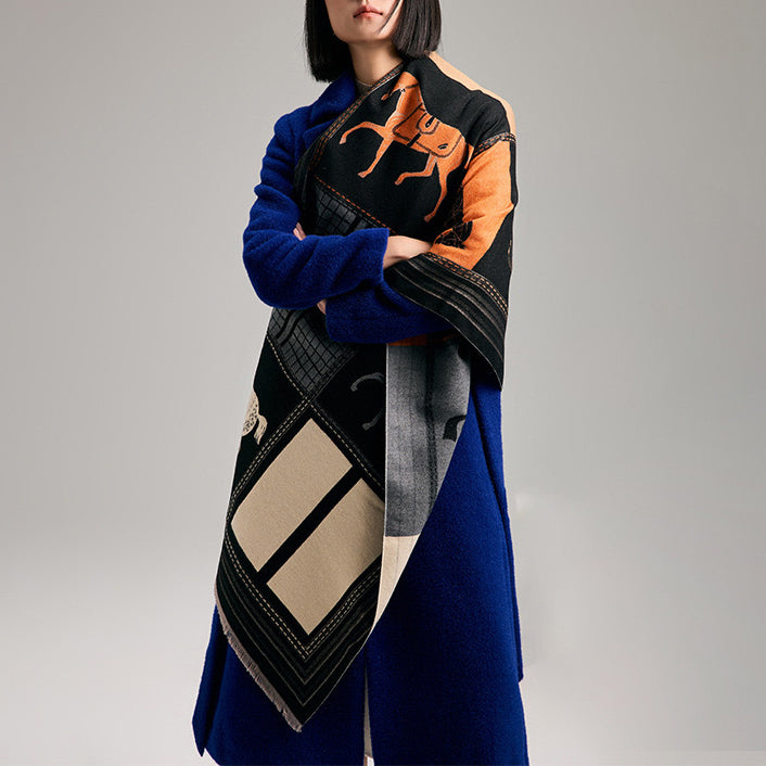 New thick jacquard scarf 1025082219