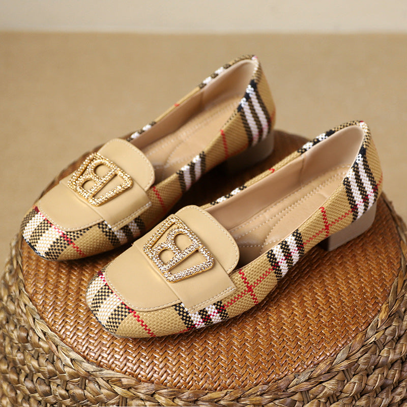 Versatile flat shoes with low-cut toe 1025090903