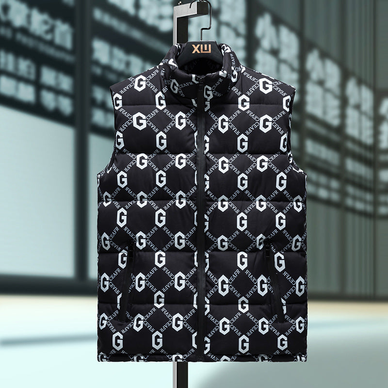 Cotton Vest Men's Stand Collar Slim Fit Jacket 1025082809