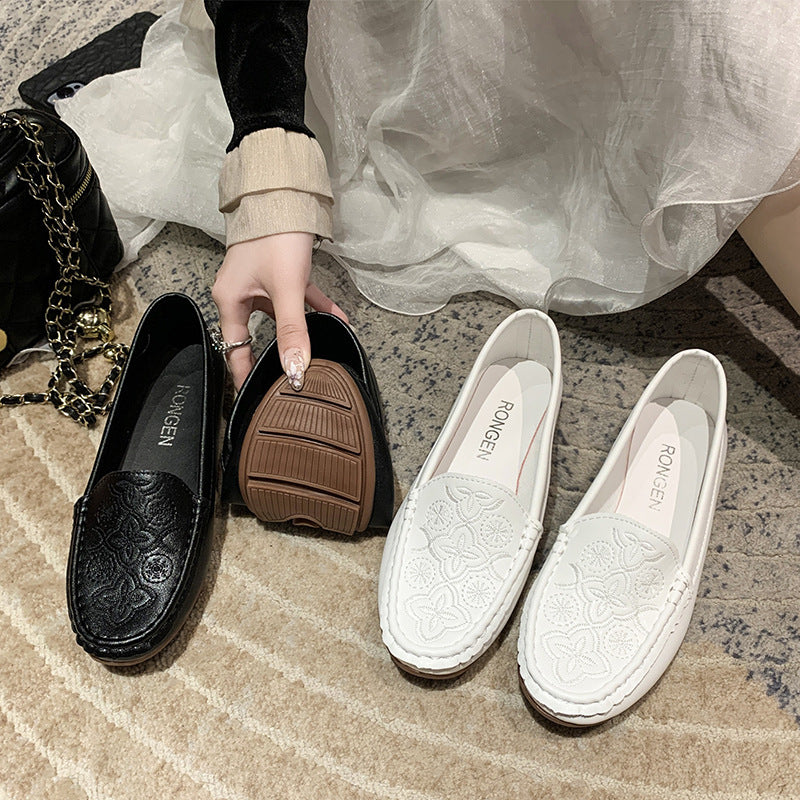 Fashion Round-Toe Low-Heel Loafers 1025090904