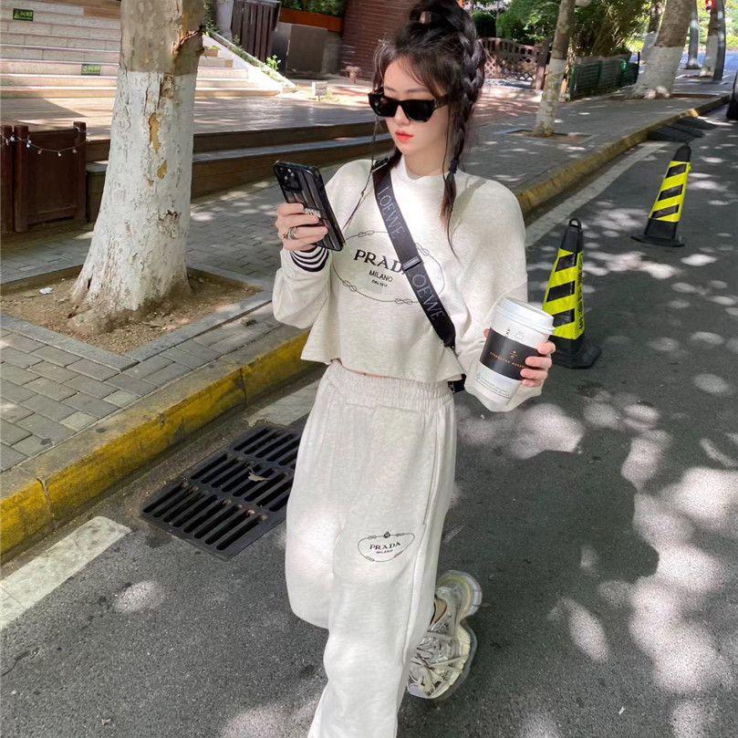 Casual Versatile Long Sleeved Set Hooded 1024022621