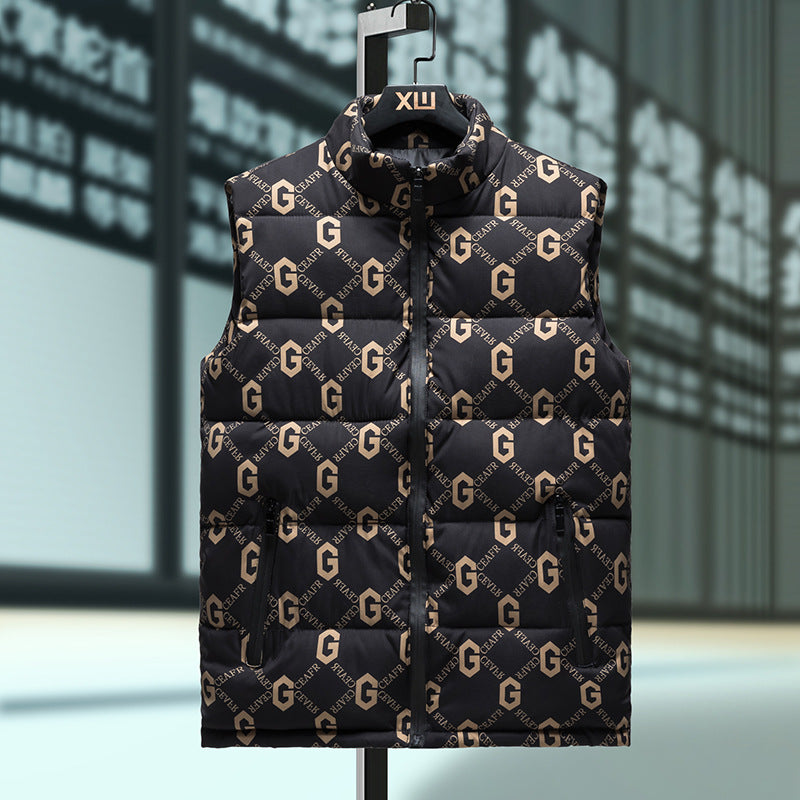 Cotton Vest Men's Stand Collar Slim Fit Jacket 1025082809