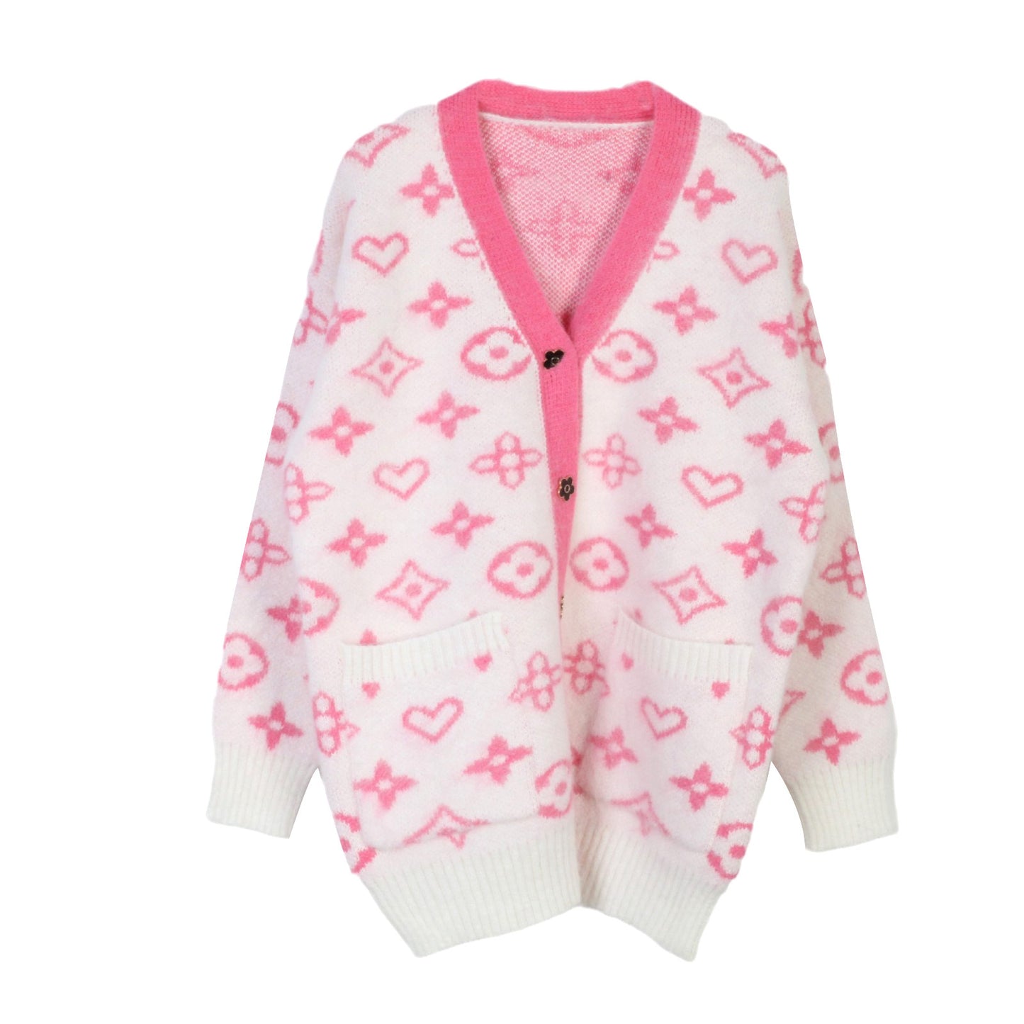 Women's V-Neck Cardigan Sweater 1025090226