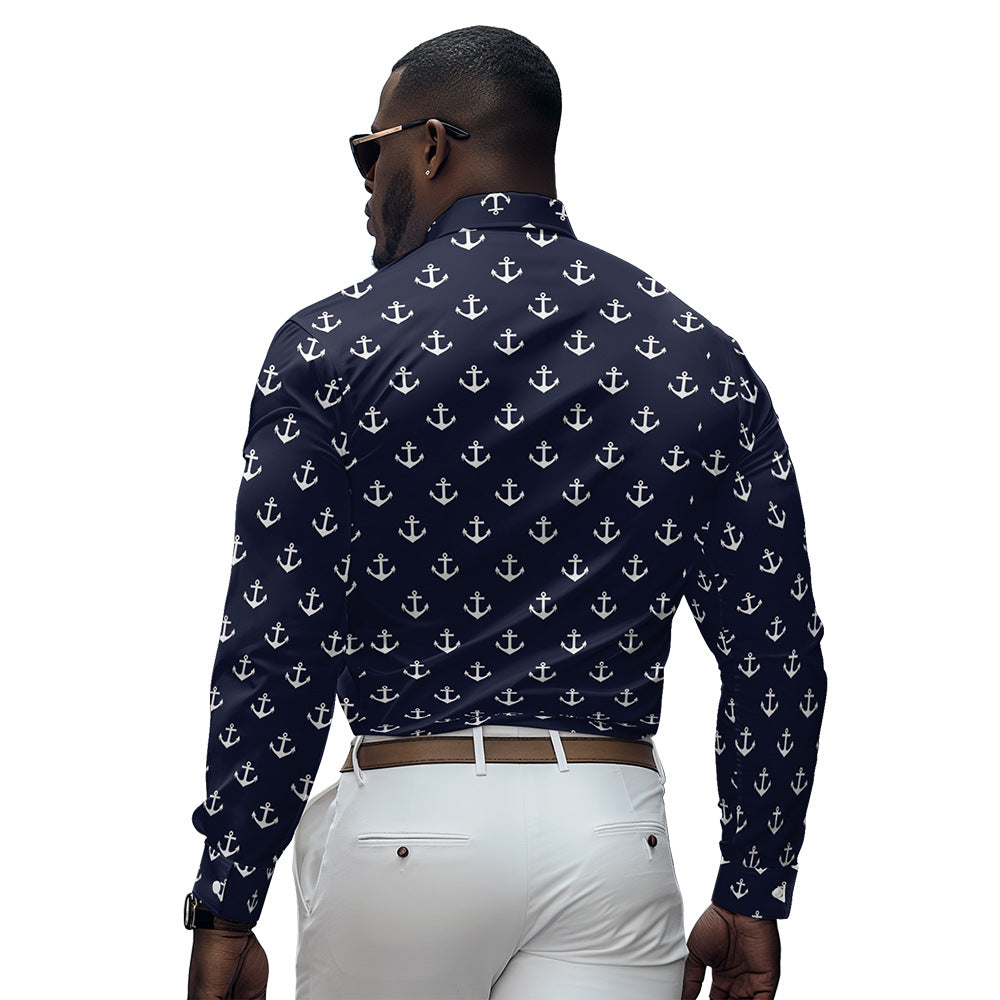 Men's Fashion Casual Long-Sleeve Shirt 1025082906