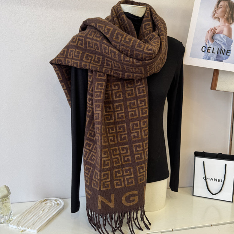 New cashmere scarf—versatile and warm 1025090803