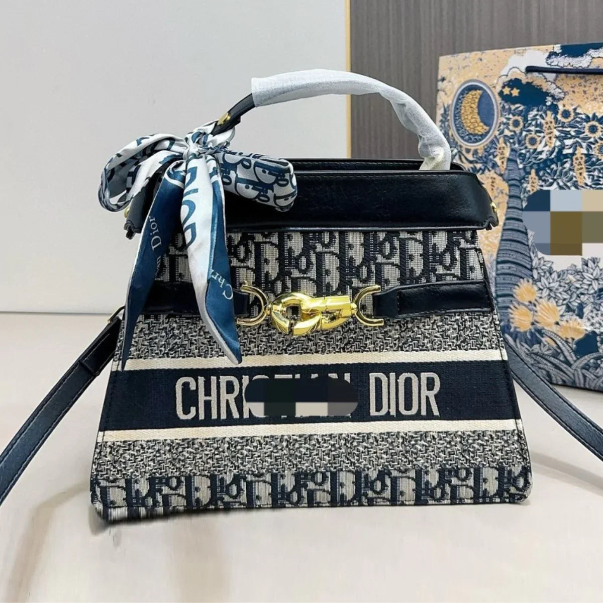 New Large Capacity Tote Bag Printed Fashion Shoulder Bag 1024031218