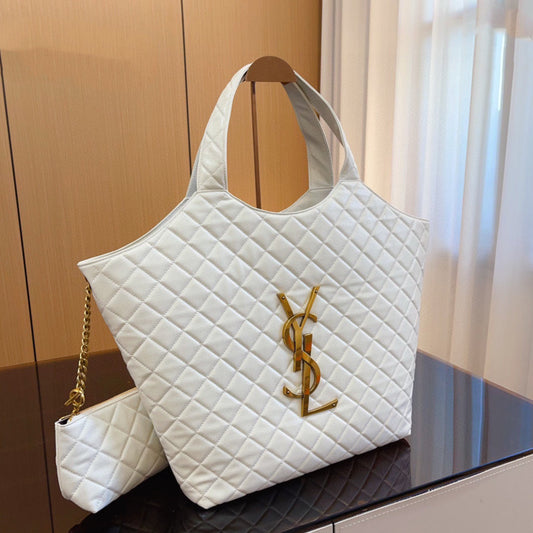 White Icare extra large shopping bag 0724032501