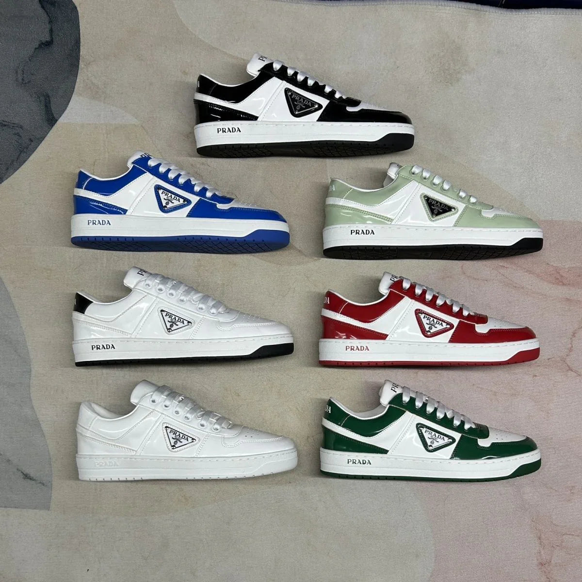 P New Women's Shoes Casual Shoes Triangle Buckle Lace-up Sneakers 1024060508