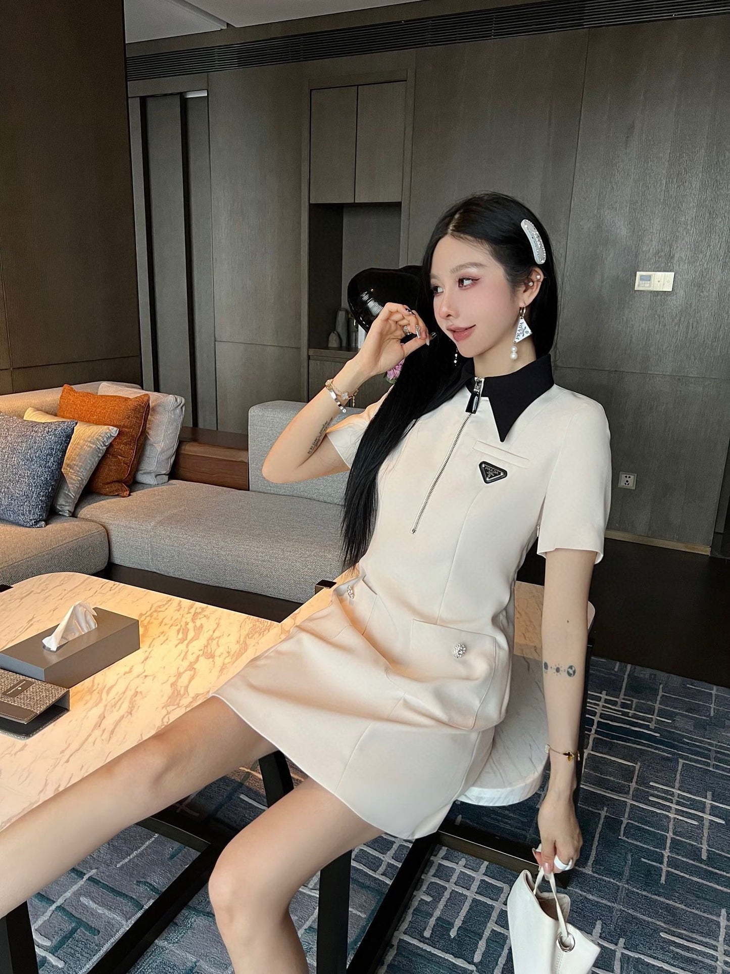 New style lapel dress 0724031301