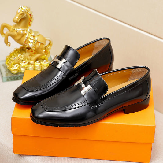 HMS Fashion Men's Cowhide Leather Shoes 0725022102