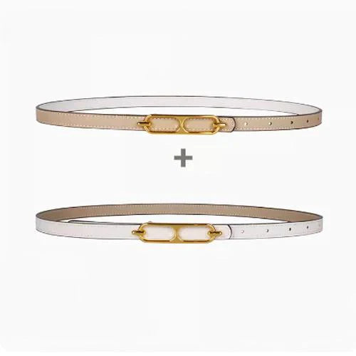 New H Family Leather Fine Belt 1024032019