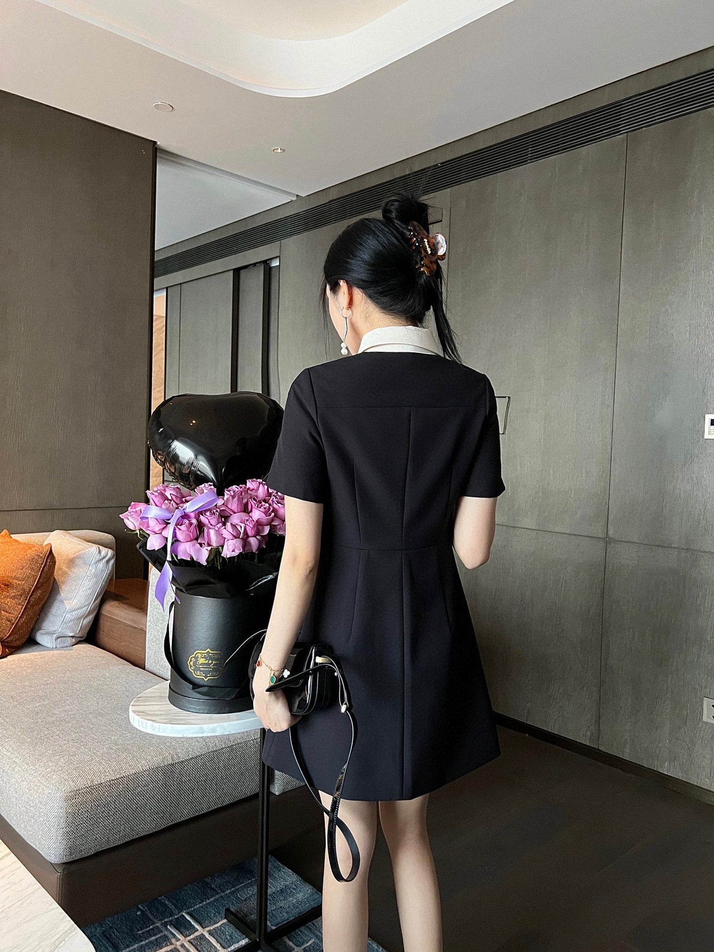 New style lapel dress 0724031301