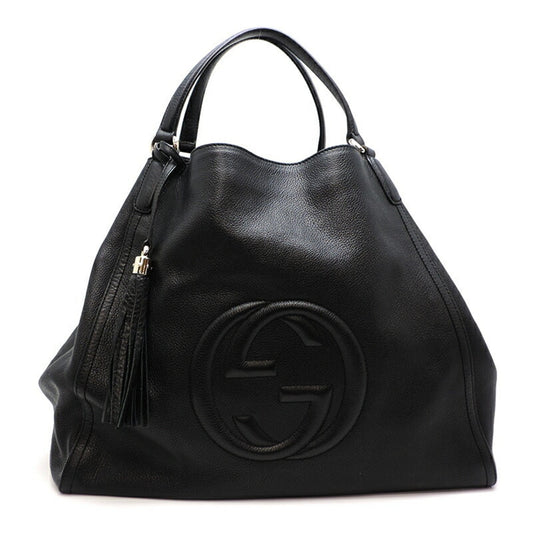 G Interlocking Tassel Bag Women's Tote Leather Black PD0423112117