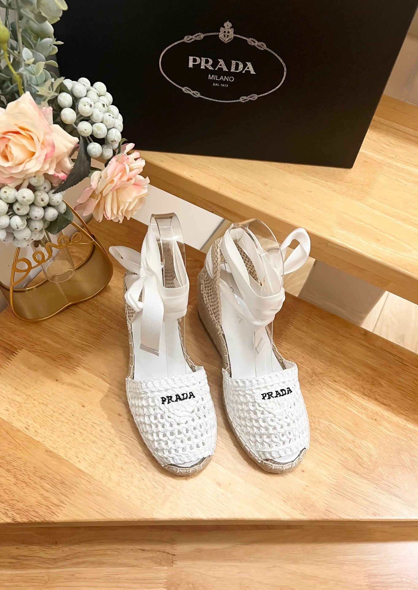 PRD Braided round toe wedge heel lace-up sandals bucket shoes 0724070902