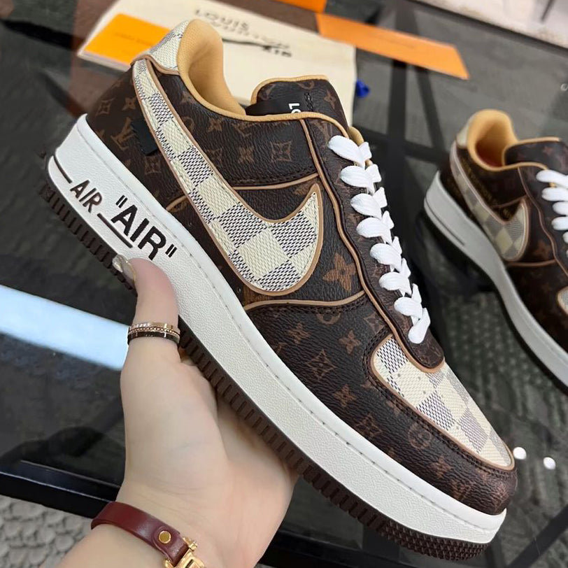 Fashion Casual Brown V& Jointly Signed Sneakers V03