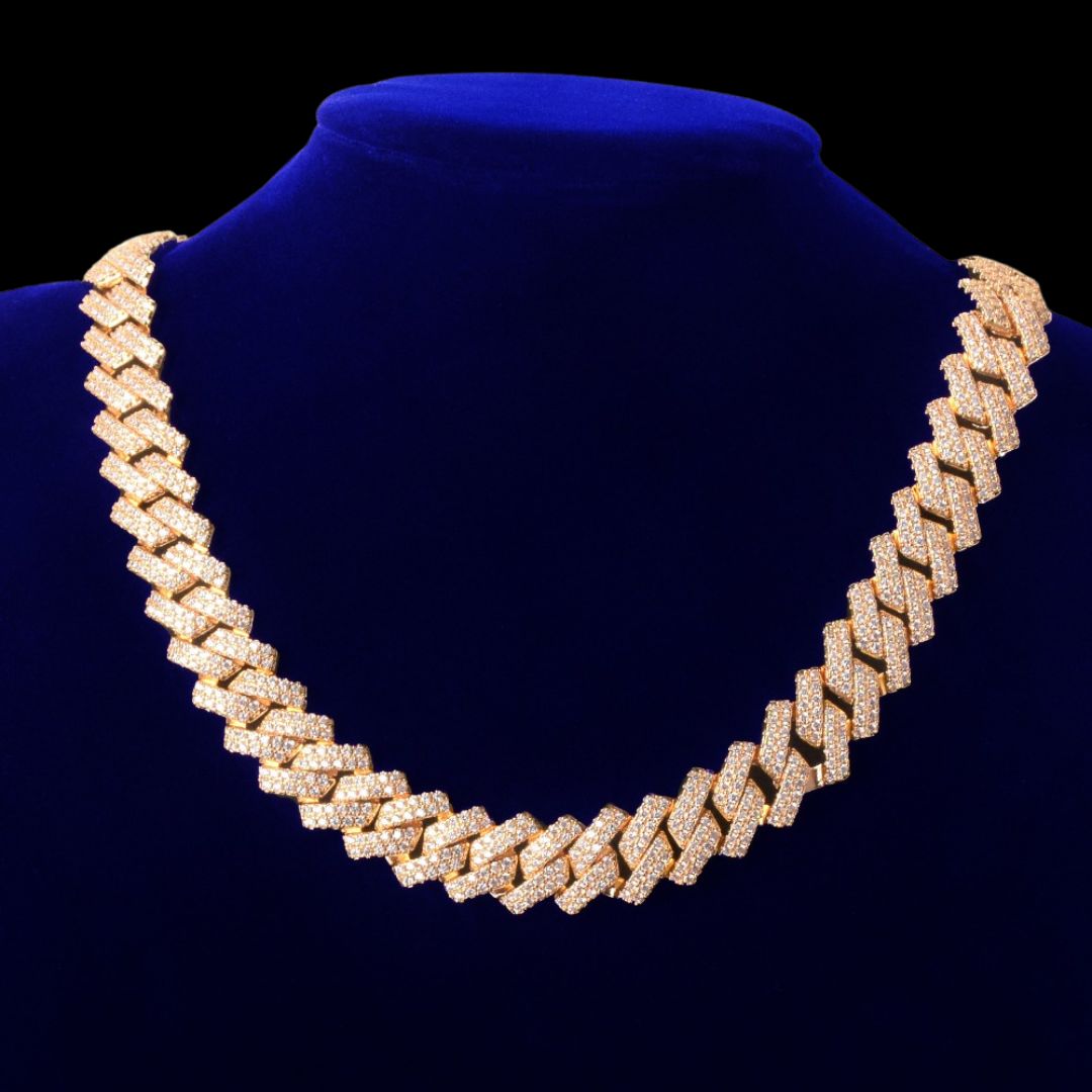 14MM Overflow VVS Iced Out Diamond Necklace Chain