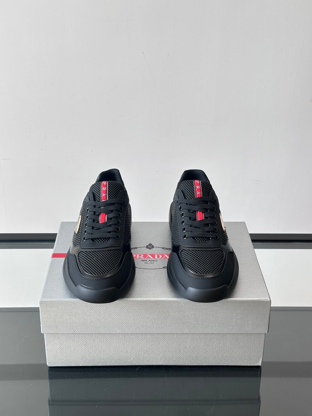 PR Mesh lace-up sneakers 0725061201