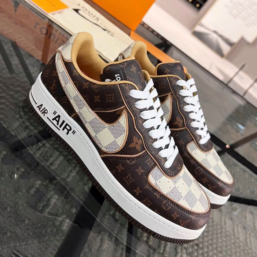 Fashion Casual Brown V& Jointly Signed Sneakers V03