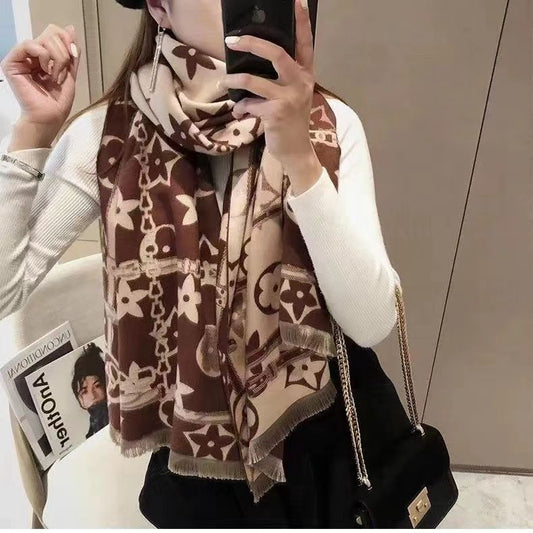 Versatile fashion double-sided warm scarf 1025082208