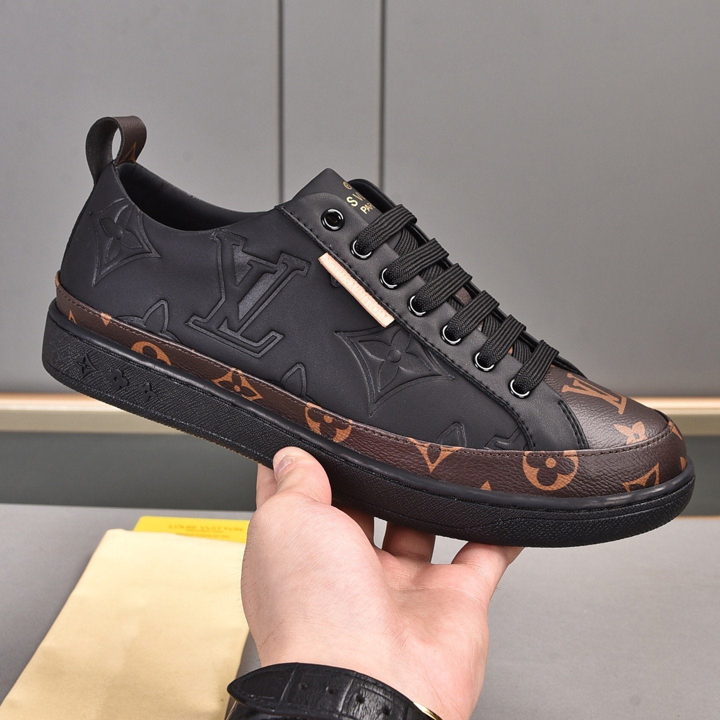 Luxury Pattern Two Tone Trendy Low-top Shoes