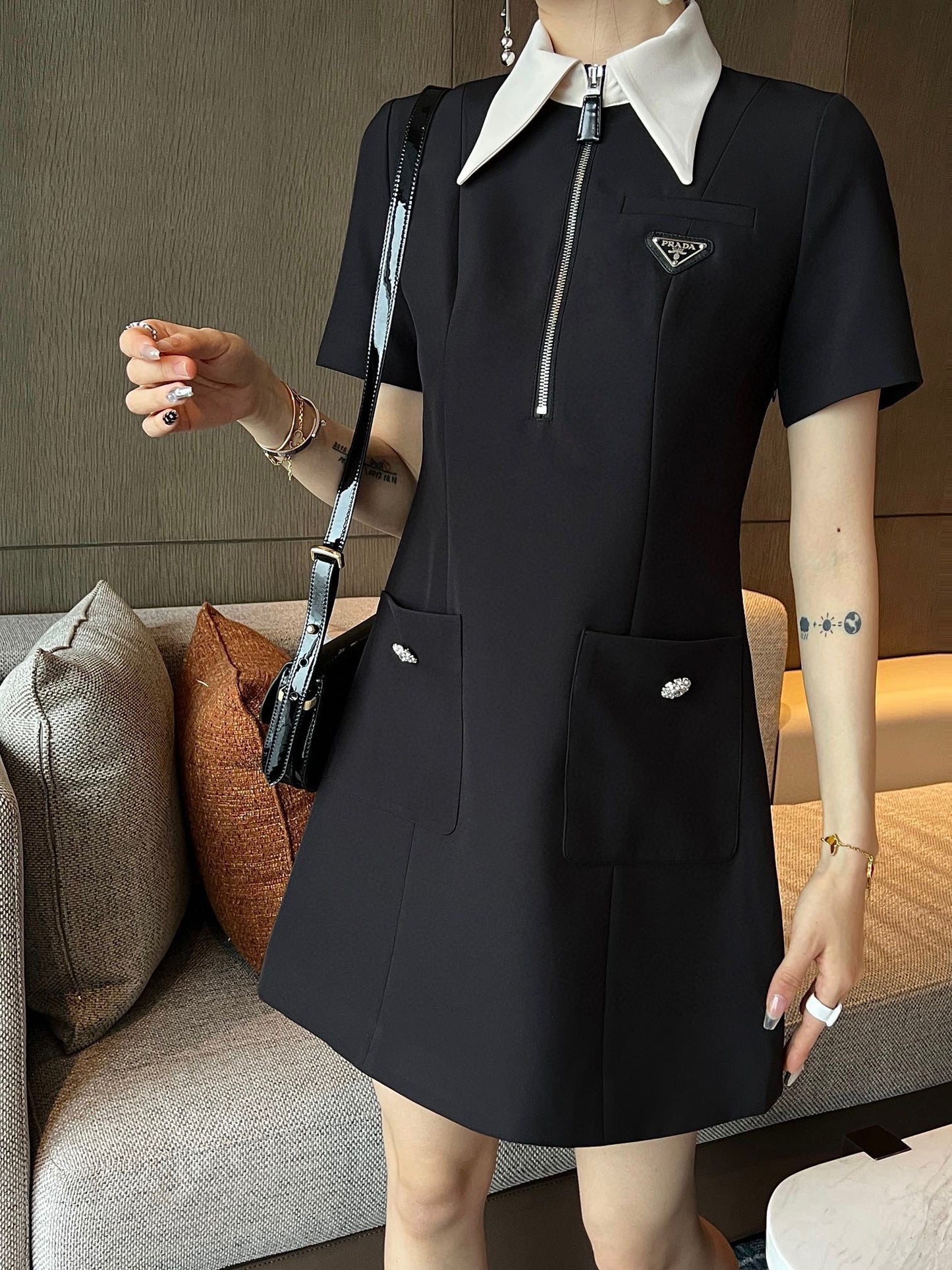 New style lapel dress 0724031301