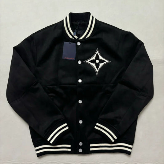 New Unisex Aviator Suede Floral Baseball Jacket 1024101007