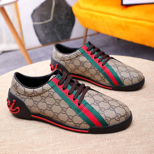 GG classic printed low-top rubber-soled sports shoes 0725061703