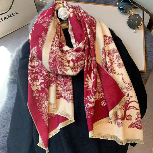 Versatile fashion double-sided warm scarf 1025082209