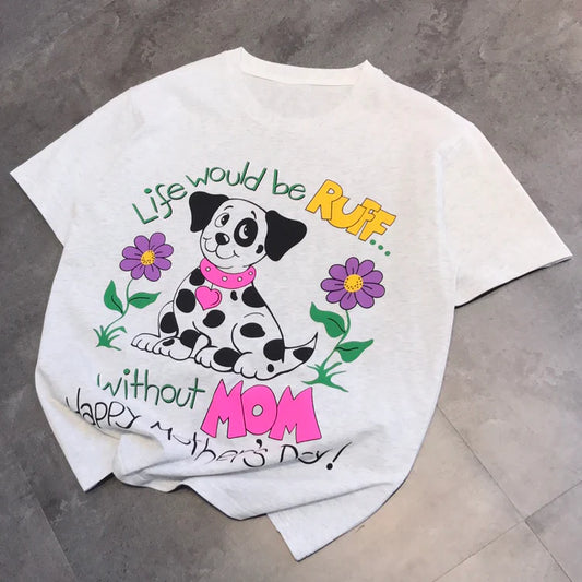 Half Point Dog Snowflake Grey T-Shirt 1025042312