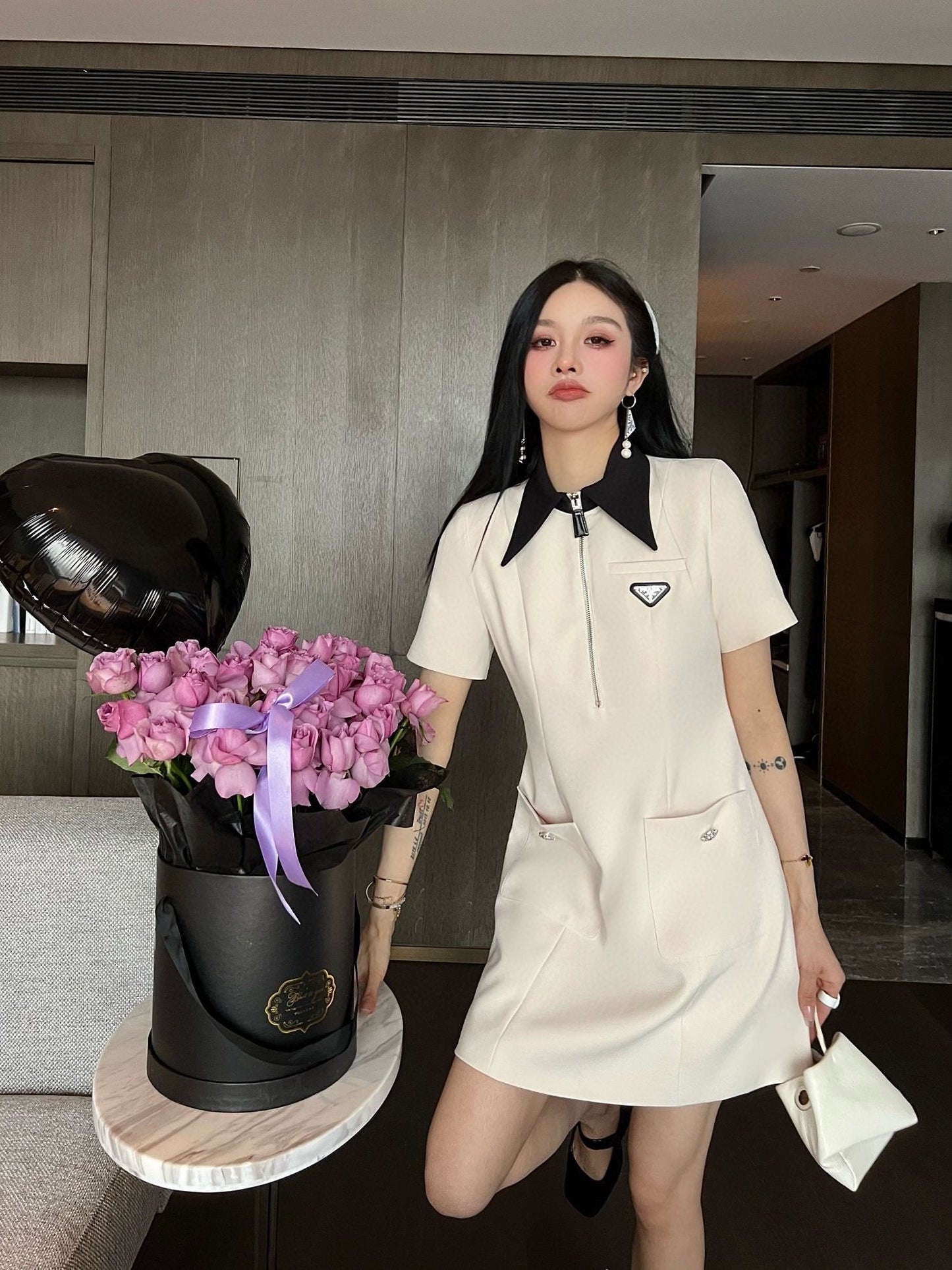 New style lapel dress 0724031301