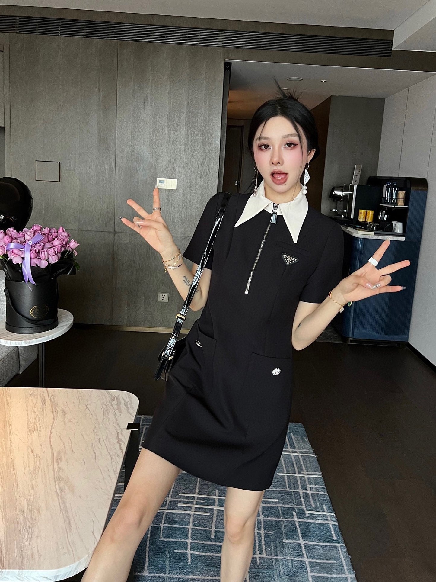 New style lapel dress 0724031301