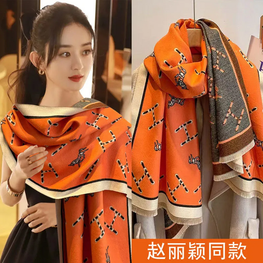Women's winter shawl long warm scarf 9000905010
