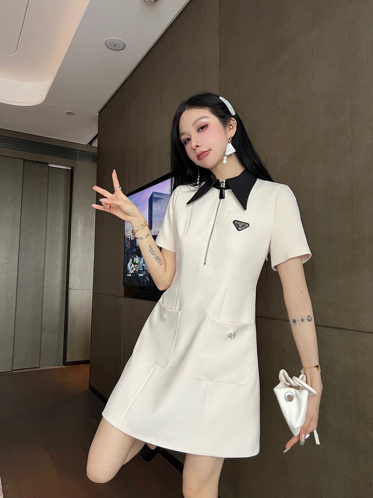 New style lapel dress 0724031301