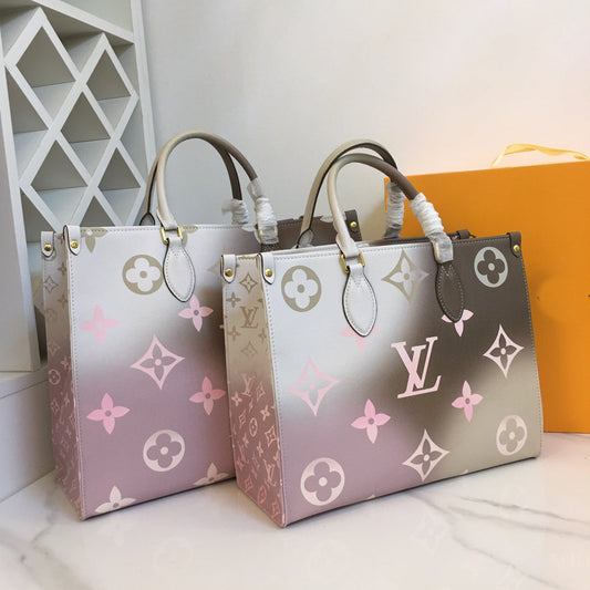 Ladies Off-White Colorblock Brand Print Bag Shopping Bag